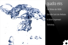 Ein iPhone mit dem Titelbild von quadra eins: Eine abstrakte Grafik wie Luftblasen unter Wasser